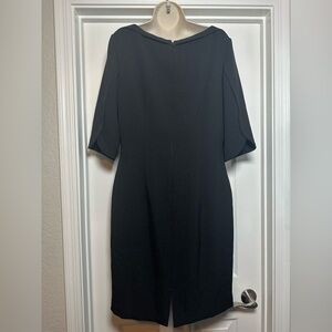 Antonio Melani Women’s Black 3/4 Sleeve Classic Little Black Midi Dress Size 12